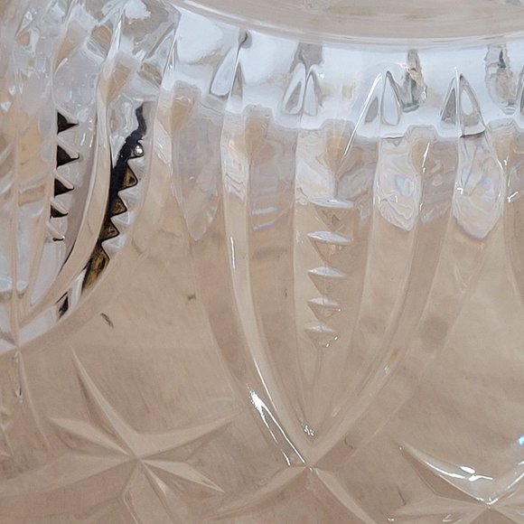 Vintage Crystal Bowl JG Durand Cristal France Stars Pattern Heavy 9 Inches - Picture 9 of 9